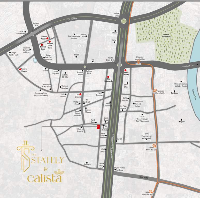 the stately and calista villa Location Plan