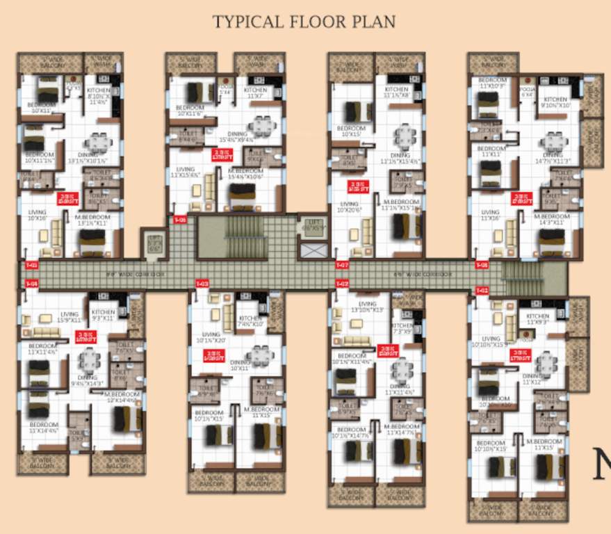  kaakatiya diamond heights Kaakatiya Diamond Heights Typical Cluster Plan