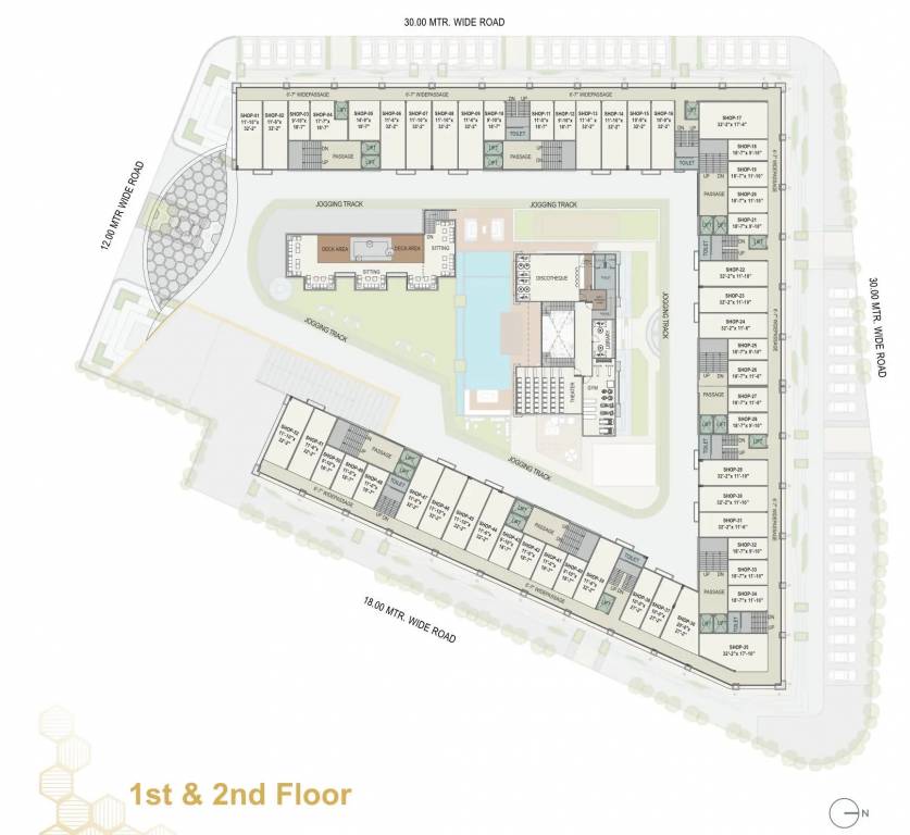 king square ABCDEFG Cluster Plan from 1st to 2nd Floor