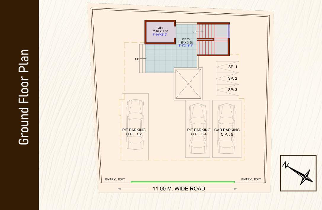  kubra heights Kubra Heights Cluster Plan for ground Floor