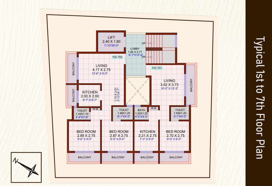  kubra heights Kubra Heights Cluster Plan from 1st to 7th Floor