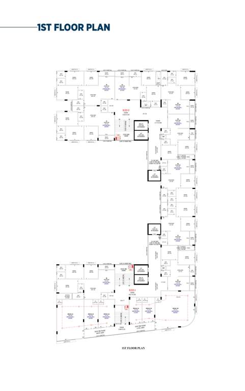  gokul palace Block A & B Cluster Plan for 1st Floor