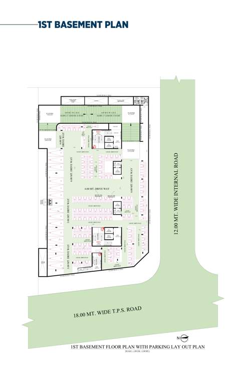  gokul palace Block A & B Cluster Plan for Basement Floor