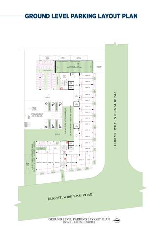  gokul-palace Block A & B Cluster Plan for ground Parking Floor