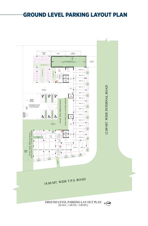  gokul palace Block A & B Cluster Plan for ground Parking Floor