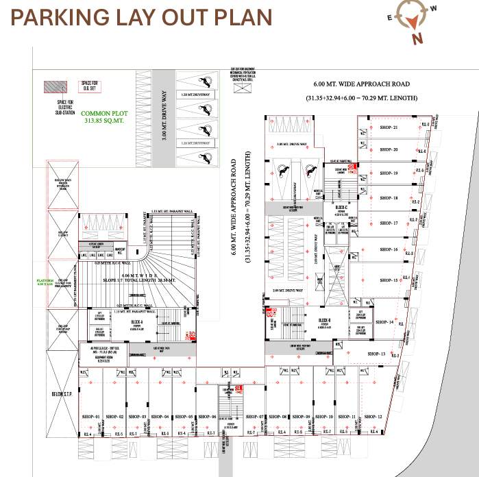  pavitra valley Tower A B C  Cluster Plan for ground parking Floor