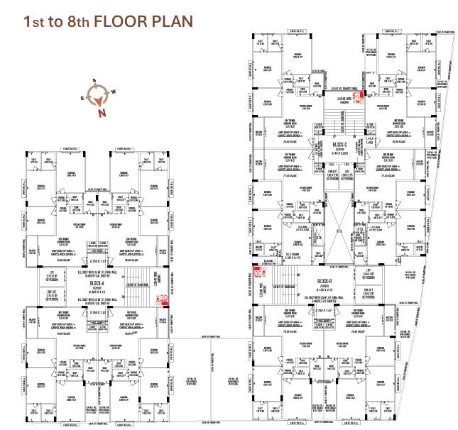  pavitra valley Tower A B C  Cluster Plan from 1st to 8th Floor