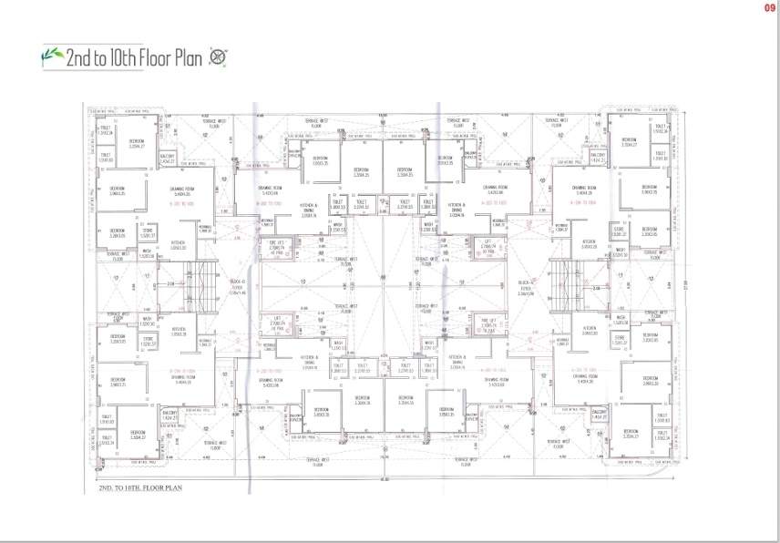  om artham B Cluster Plan from 2nd to 10th Floor