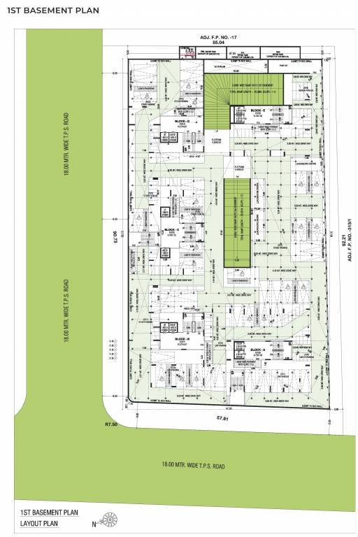  swastik varmine Tower A B C D E Cluster Plan for basement 1 Floor