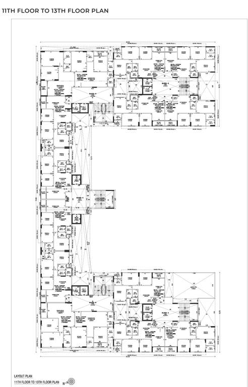  swastik varmine Tower A B C D E Cluster Plan from 11th to 13th Floor