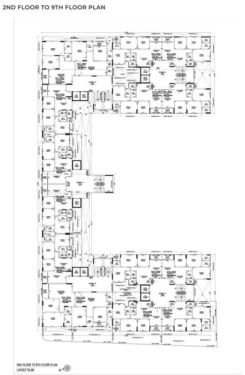  swastik varmine Tower A B C D E Cluster Plan from 2nd to 9th Floor