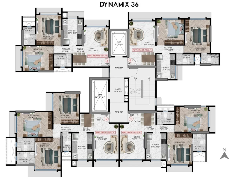 dynamix 36 Dynamix 36 Cluster Plan from 1st to 15th Floor