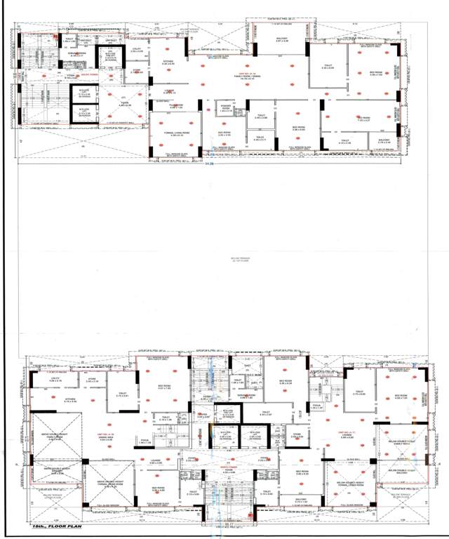  the storeys golf coast B Cluster Plan for 18th Floor