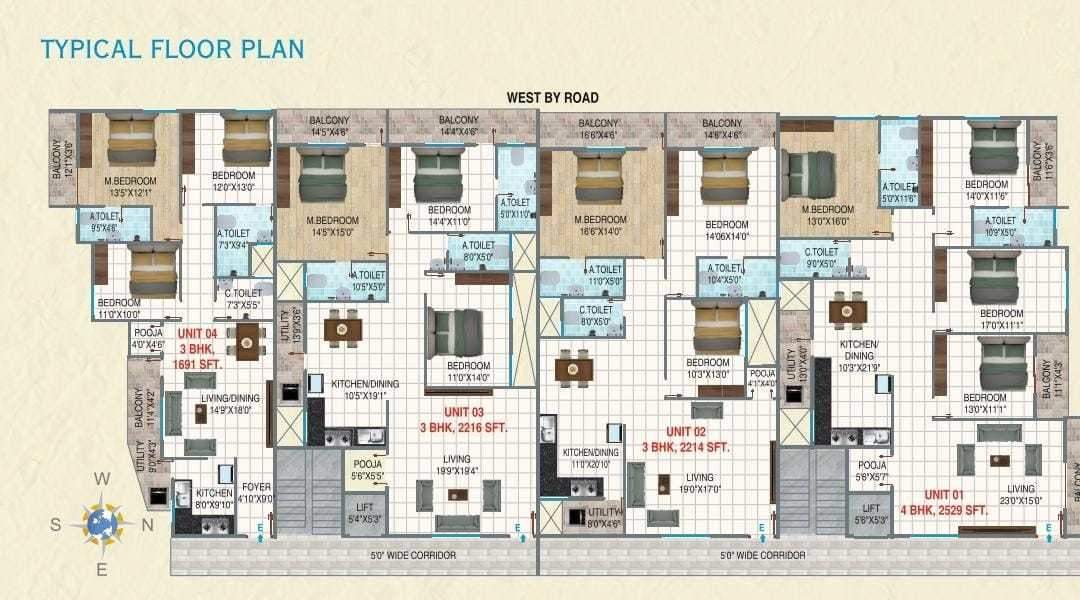  sai krupa pride Sai Krupa Pride Cluster Plan from 1st to 5th Floor