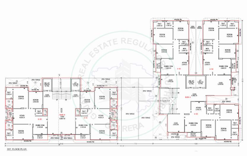  samarth 65 Block A,B Cluster Plan for 1st Floor