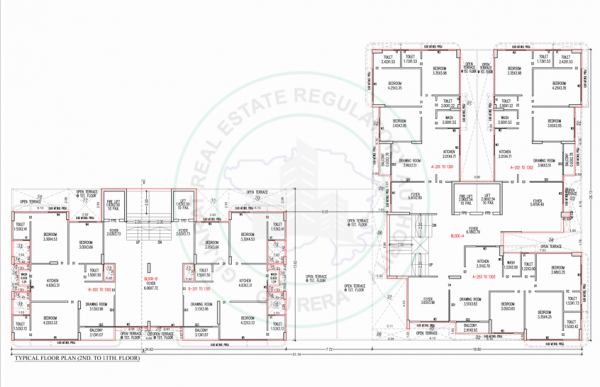 samarth-65 Block A Cluster Plan from 2nd to 13th Floor