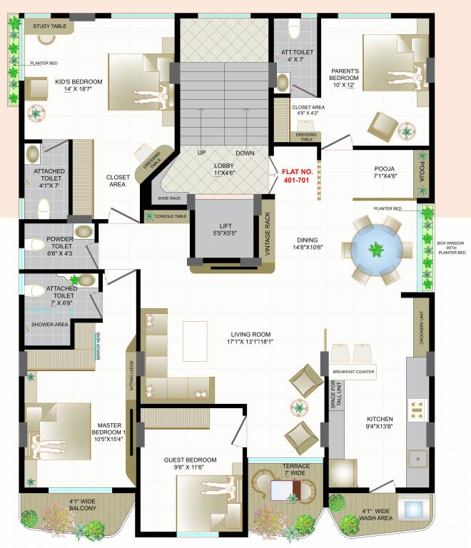  devanya vi Devanya VI Cluster Plan from 4th to 7th Floor