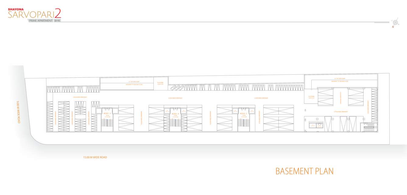  sarvopari 2 Block A, B, C Cluster Plan for Basement Floor