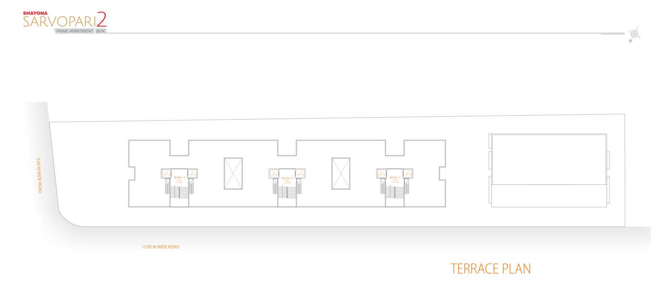  sarvopari 2 Block A, B, C Cluster Plan for Terrace Floor