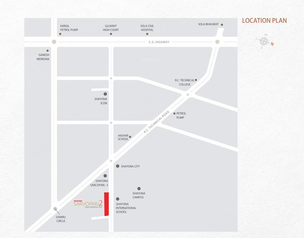  shayona sarvopari 2 Location Plan