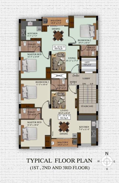  sucila Sucila Cluster Plan from 1st to 3rd Floor