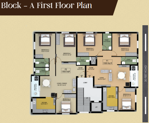  sai-nivas A Cluster Plan for 1st Floor