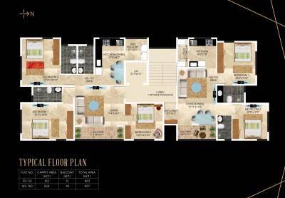  midtown-elegance Midtown Elegance Cluster Plan for Typical Floor