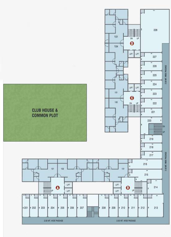  ananta Block A+B+C+D Cluster Plan for 1st Floor