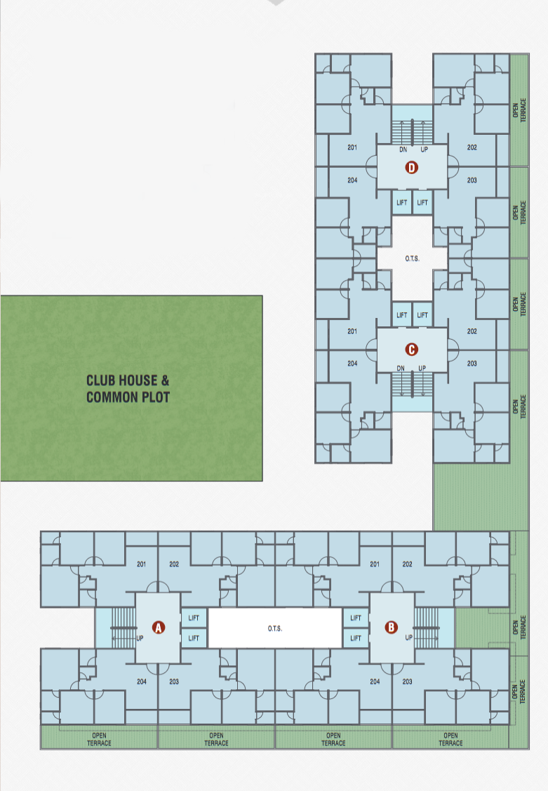  ananta Block A+B+C+D Cluster Plan for 2nd Floor
