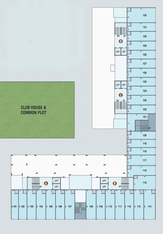  ananta Block A+B+C+D Cluster Plan for ground Floor