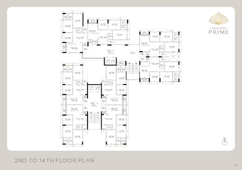  madhuram-prime A+B Cluster Plan from 2nd to 14th Floor
