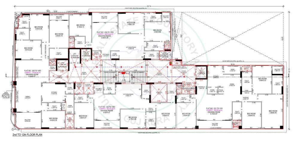  aurania Tower A Cluster Plan from 2nd to 12th Floor