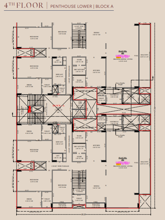  the opus Block A Cluster Plan for 4th Floor