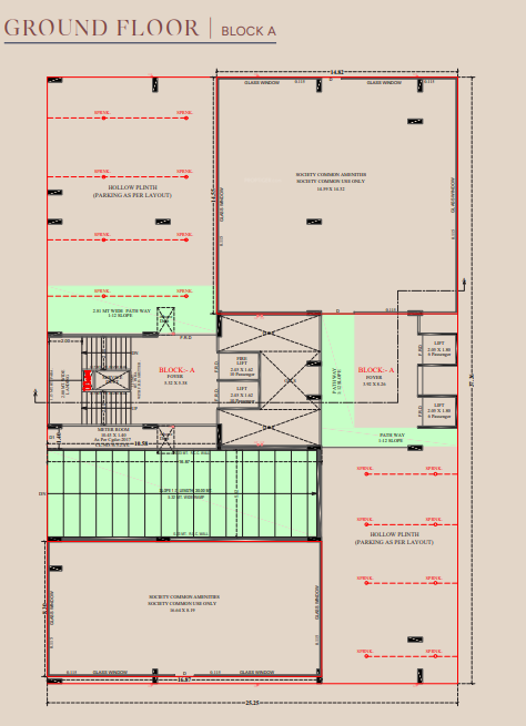  the opus Block A Cluster Plan for ground Floor