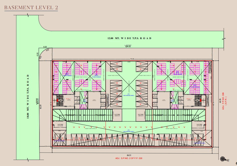  the opus Block B Basement Plan for 2nd Floor