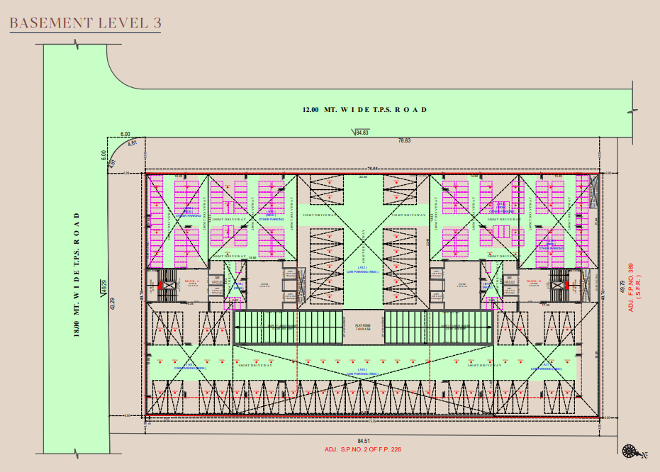  the opus Block B Basement Plan for 3rd Floor