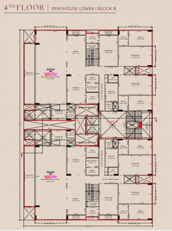  the opus Block B Cluster Plan for 4th Floor