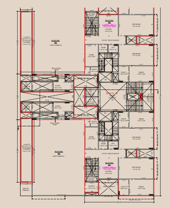  the opus Block B Cluster Plan for 5th Floor