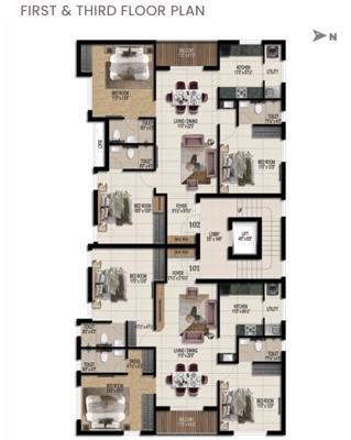 Vruksha Cluster Plan from 1st to 3rd Floor vruksha Vruksha Cluster Plan from 1st to 3rd Floor
