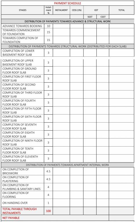 leela-madhavam-legacy Construction Linked Payment (CLP) Payment Plan