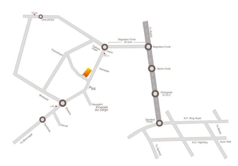  upvan residency Location Plan