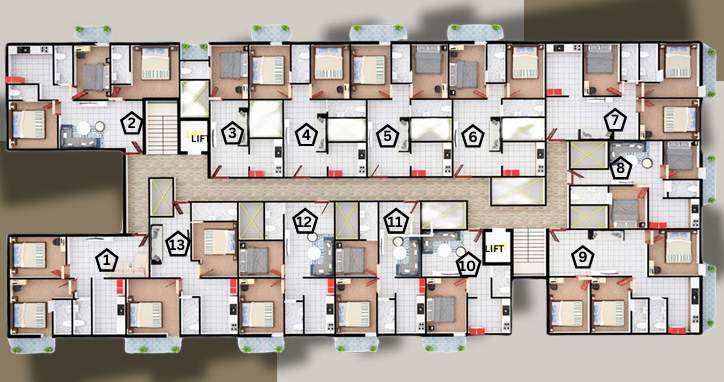  sai empire qube Cluster Plan from 1st to 4th Floor