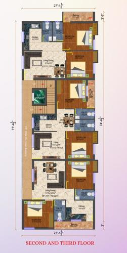  guruvayur-flats Guruvayur Flats Cluster Plan from 2nd to 3rd Floor