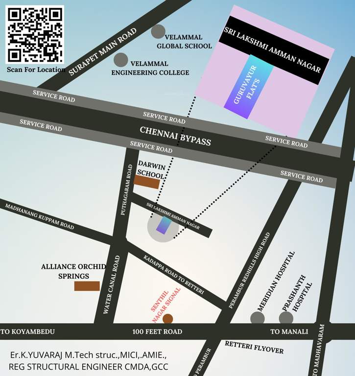  guruvayur flats Location Plan