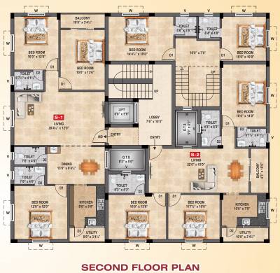  asritham Asritham Cluster Plan for 2nd Floor