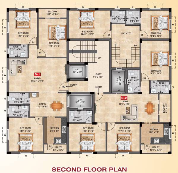  asritham Asritham Cluster Plan for 2nd Floor