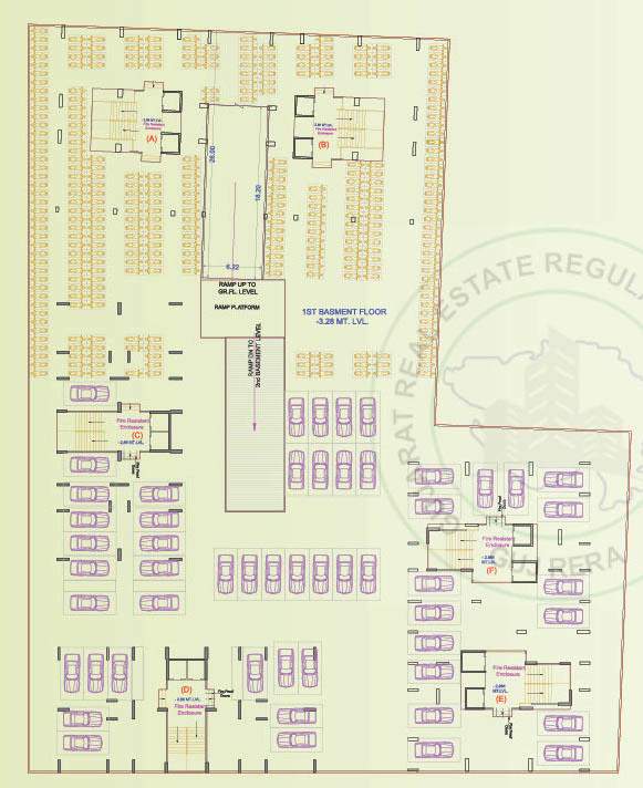  eden heaven Tower A,B,C,D,E,F Cluster Plan For Basement