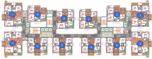  amogha Tower A Cluster Plan from 1st to 33th Floor
