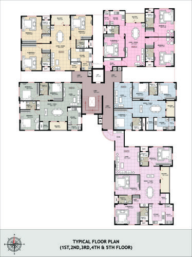  prema-saraswathi Prema Saraswathi Cluster Plan from 1st to 5th Floor