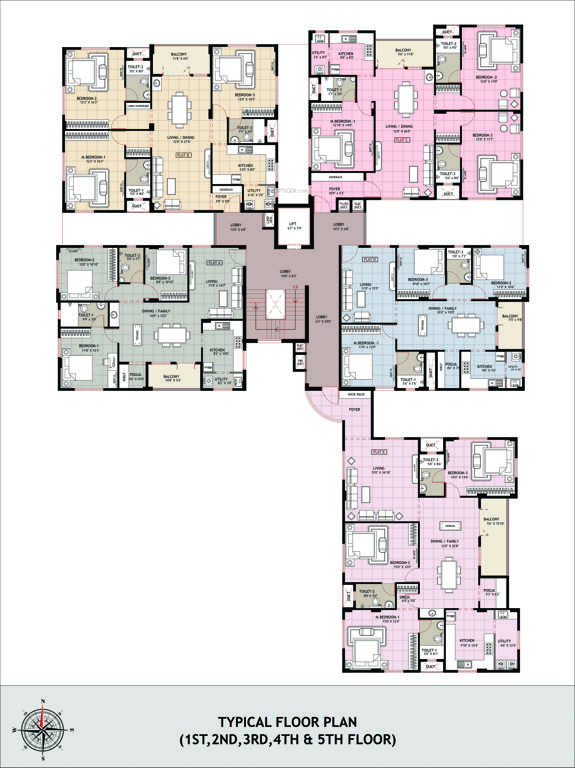  prema saraswathi Prema Saraswathi Cluster Plan from 1st to 5th Floor